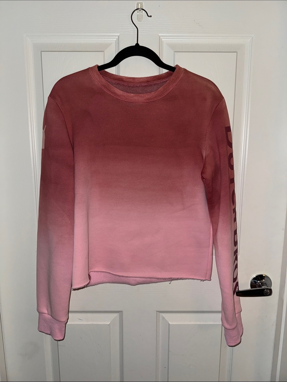 Dutch Bros Ombre Rose Pink Crewneck Sweatshirt